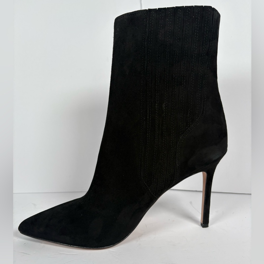 Veronica Beard Lisa Women’s Sz 8.5M Black Suede Heels Ankle Boots - Picture 3 of 10